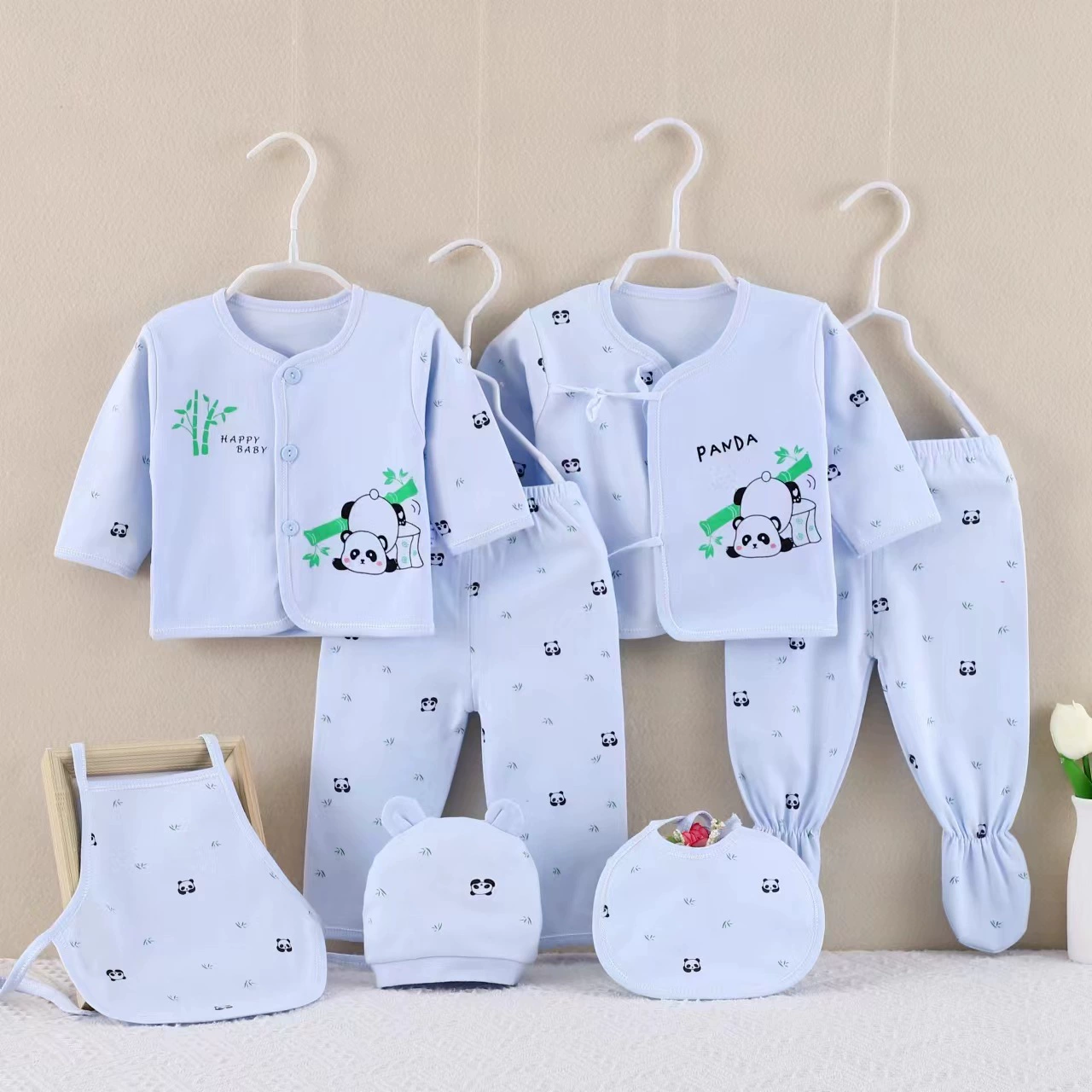 Plastic children's set for new born, sweater, combed cotton