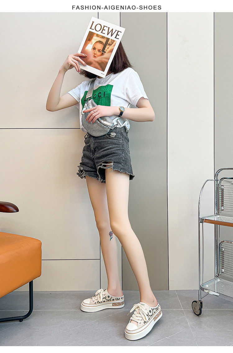 Breathable Canvas Shoes Spring And Summer New Korean Version Of Women S Baotou Half Slippers Thick Bottom Casual Are Lazy_voghion.com