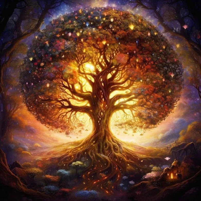 Pequeño libro rojo nuevo lleno de pintura de diamante árbol de vida DIY bordado de diamante pintura decorativa sala de estar fábrica de suministro transfronterizo al por mayor