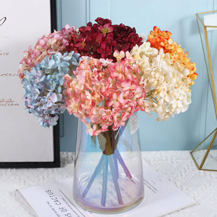 New retro coke border French hydrangea simulation flower shell Hydramid flower imitation dry flower home wedding arrangement