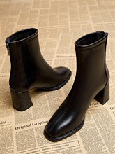 A 76801 Retro Square Toe Boots ���ŷ�ͷѥ �羳����ѷŷ��