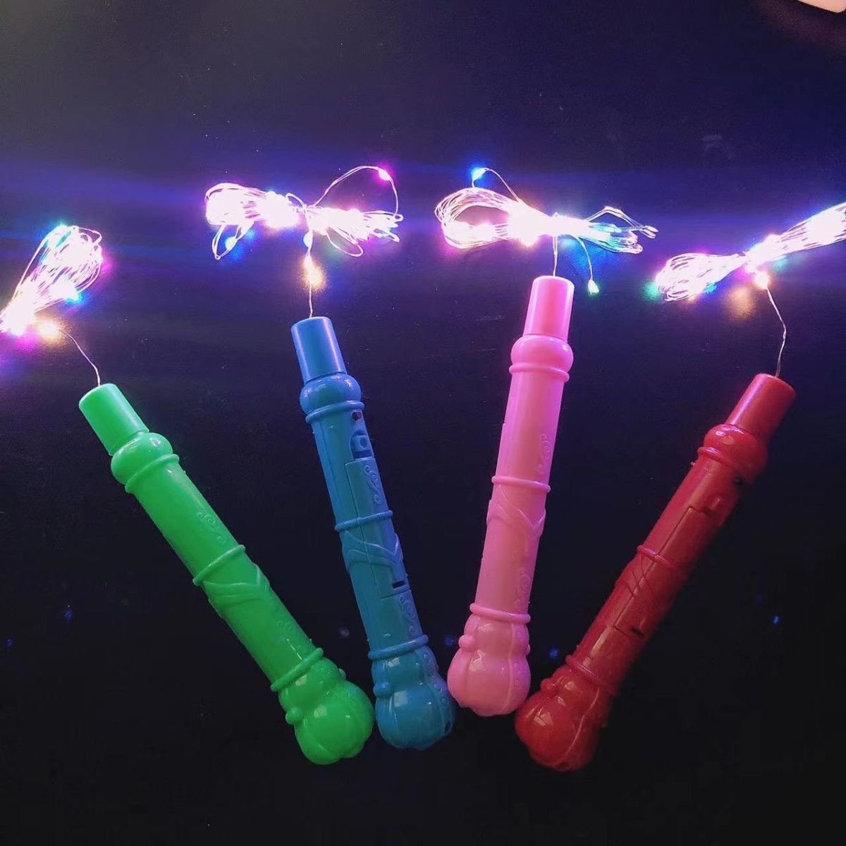 LED灯线3米彩灯发光波波球两节三节手柄灯 3档闪烁款发光玩具批发