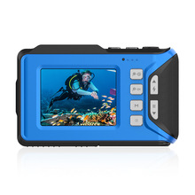 跨境48MP雙屏防水相機水下4K視頻攝像適用于潛水游泳源頭廠家