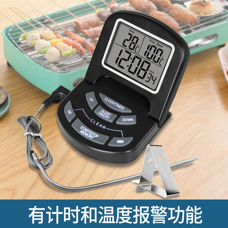 Термометр для конфет с функцией таймера, электронный прибор для измерения температуры в духовке, для выпечки, готовки и барбекю, умный.