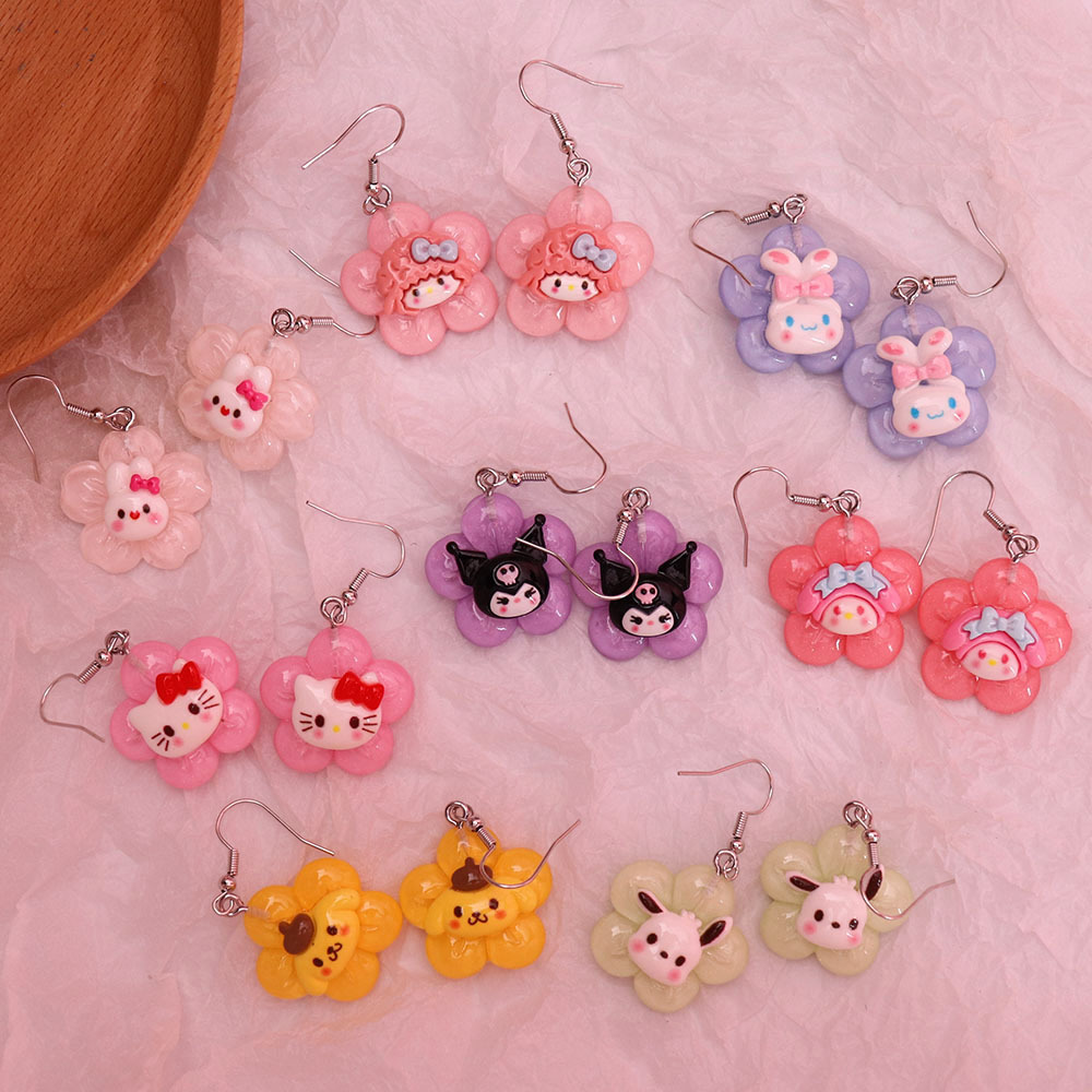 Cartoon transparent creative earrings