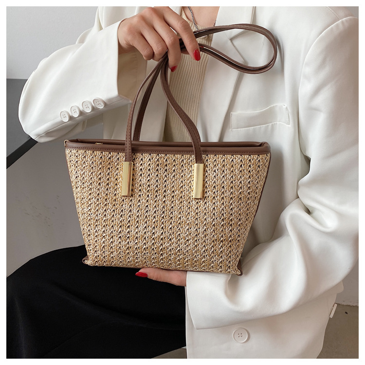 Korean Large-capacity Straw Bag display picture 6