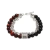 ZJ2600 Black King Kong+Red Tiger Eye Chain Bracelet