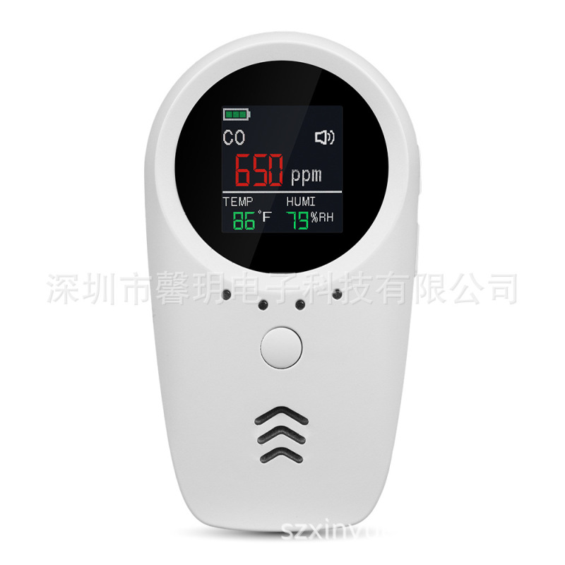 国境を越えたキャンピングカー、アパート、別荘用の5-in-1ガス警報器、一酸化炭素、温度、湿度警報器、予備電源、高解像度画面表示|undefined
