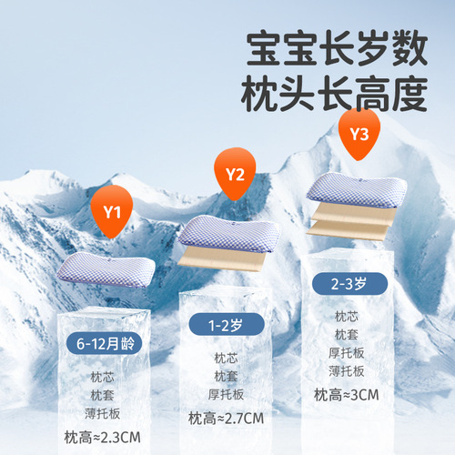 [0-3 Years Old Double Pillow Case] ​​Liangliang Baby Pillow Toddler 0-1 Newborn Baby Pillow Children Pillow for Children Over 3 Years Old