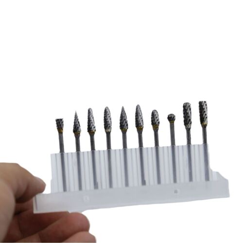 Bestselling 3x6 Set Sanding Head Dual-Grain Rotating File with Tungsten Steel Sanding Head for Metal, Jade Polishing, Engraving, and Grinding