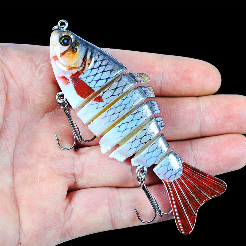 5 Pcs jointed swimbait Hard Swimbaits Fresh Water Bass Swimbait Tackle Gear