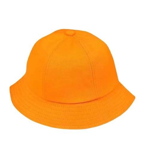 Children's yellow hat Japanese-style wide brim small round kindergarten primary school fisherman's hat bucket hat parent-child logo