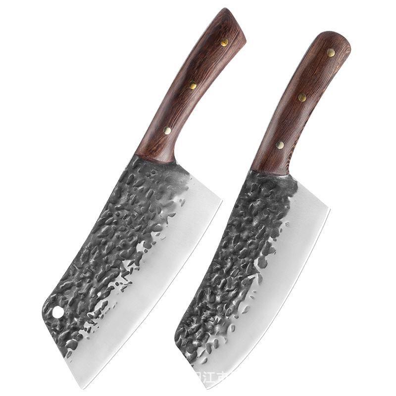 Forged Hammer Pattern Medium and Old Style Kitchen Knife Stainless Steel Women's Meat Cutting Knife Chicken Wing Wood Household Kitchen Yangjiang Small Kitchen Knife