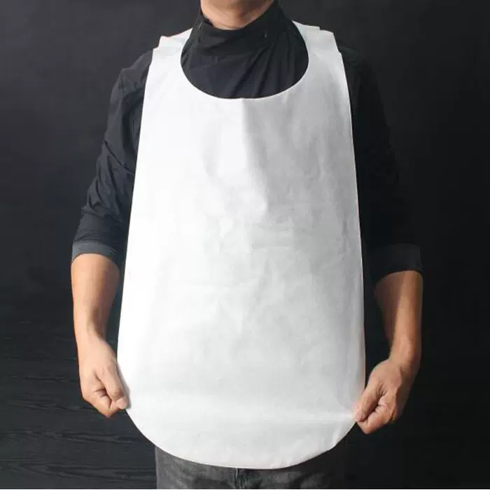 新款可印logo一次性无纺布围裙家务清洁用具批发餐饮客人围兜收纳