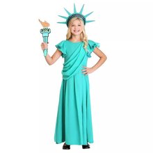 独立日儿童美国自由女神cos服古希腊女童礼服古罗马长袍服