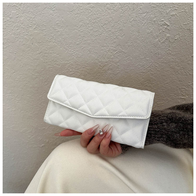 Estilo coreano rombo este año nicho popular diseño simple todo partido bolso de las mujeres bolsa de invierno Nueva Moda bolso de embrague