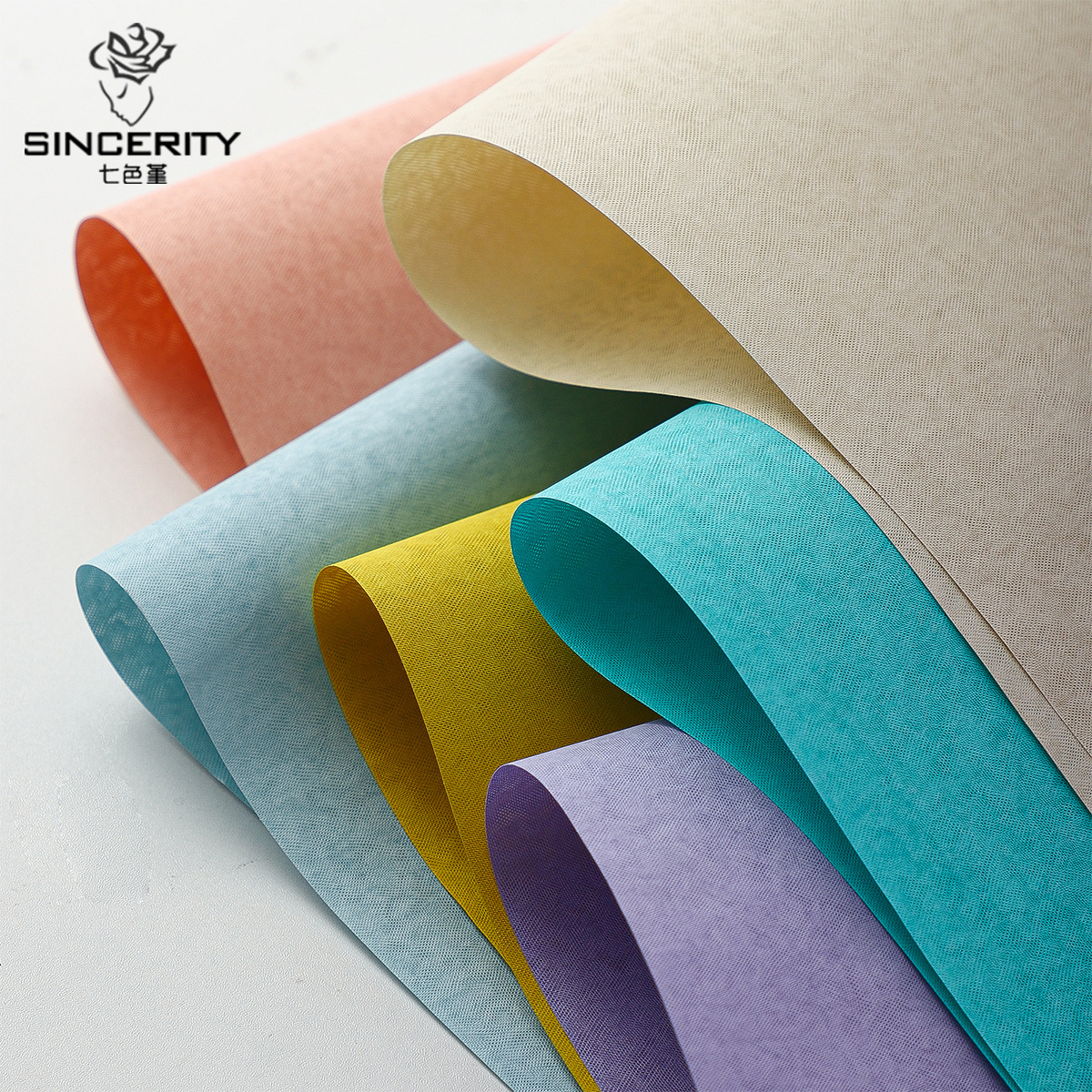 Siete colores cordier fácil de moldear importación de alta calidad fibra larga engrosado papel de embalaje floral ramo de embalaje material de tienda de flores