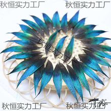 点翠工艺孔雀脖子蓝片毛特色羽手工饰品配饰DIY