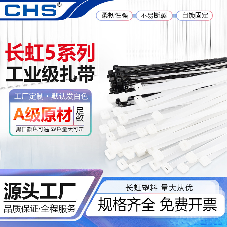 CHS长虹A级耐寒5*250X300X400自锁式尼龙扎线带园艺扎带厂家批发