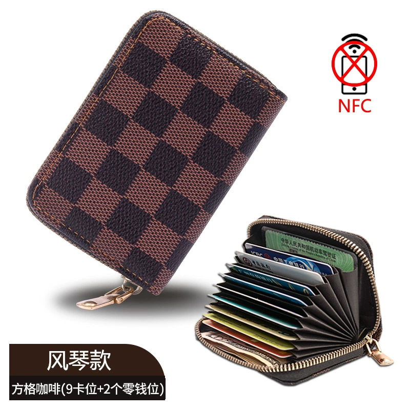 Clsso Organ Card Holder Wallet with Zipper - Korean Style Men's Card Organizer Set