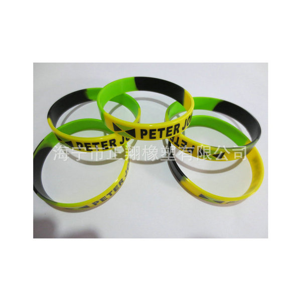 Silicone fluorescence bracelet with letters