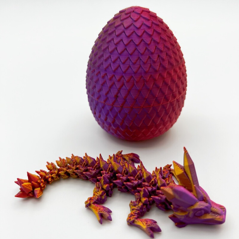 国境を越えた人気の 3D プリントクリスタルドラゴンクリスタルエッグミニドラゴンエッグセット手作り動物モデル子供のおもちゃ|undefined