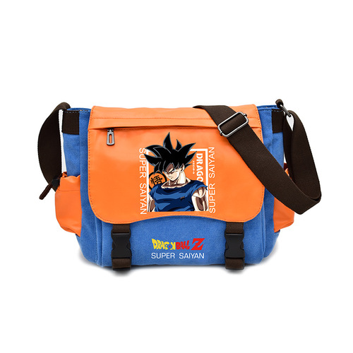 Cross-border hot-selling One Piece Chainsaw Demon Slayer: Blade Crossbody Bag Backpack Wukong Cat Canvas Shoulder Bag Wholesale