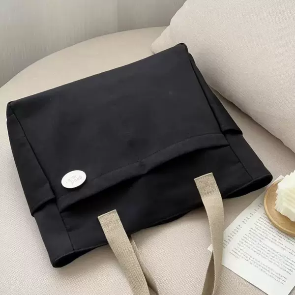2025 Japanese Original Design Bag, Simple and Artistic, Student Commuter Canvas Tote Bag, Casual Shoulder Handbag, Thickened