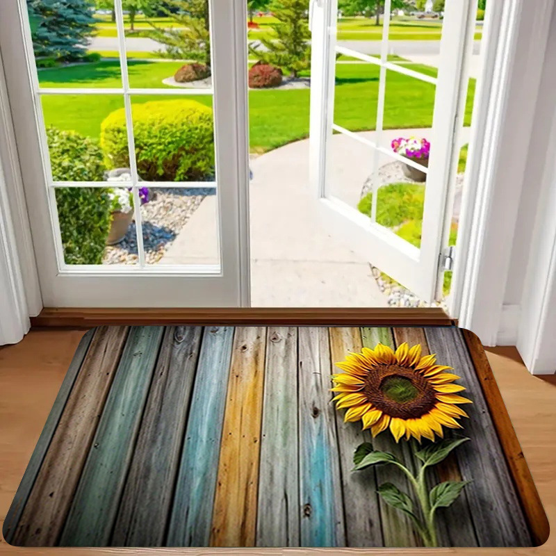 Alfombra de franela estampada, estilo playa, antideslizante, resistente a la suciedad, resistente al desgaste, alfombra para la entrada, dropshipping transfronterizo Y2.