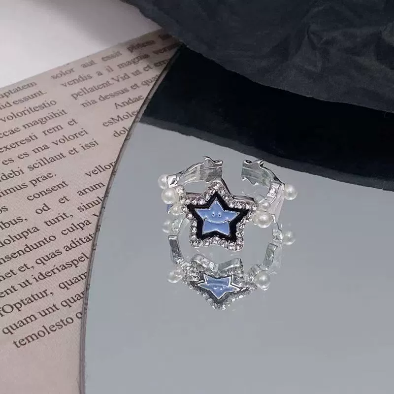 Южнокорейские товары, одноразмерный модный универсальный кольцо, стиль лёгкой роскоши, качественный стиль, яркий запоминающийся стиль