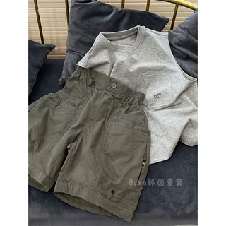 男童套装儿童背心裤子夏季2025新款潮韩版帅气时髦女童两件薄纯棉