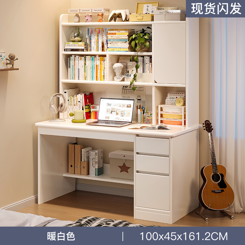 【Tablero Ecológico de Madera Maciza Premium y Engrosada】Estilo de Puerta de Gabinete Alto de 100 cm en Blanco Cálido