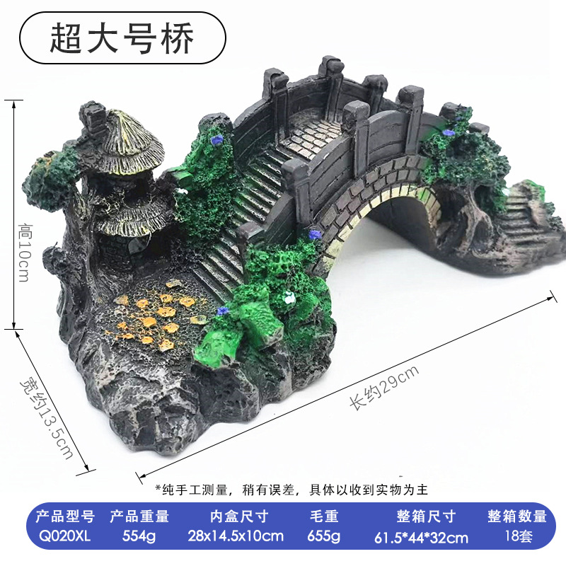 Puente rojo negro de gran tamaño (en caja)