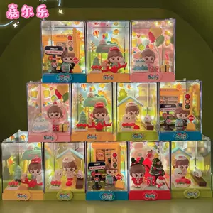 [2025嘉尔乐正品新款嘟嘟小米积木拼装盲盒场景小屋潮玩摆件饰品]