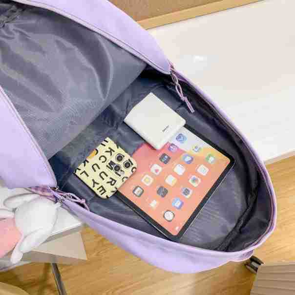 Mochila escolar para niñas de primaria y secundaria, diseño con lazo y estilo dulce, ligera y espaciosa