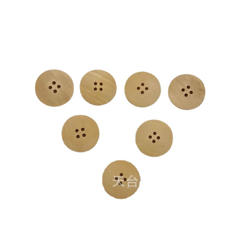 Botones de madera Accesorios textiles Ropa Accesorios textiles para el hogar Troncos hechos a mano Botones de madera de dos agujeros y cuatro ojos