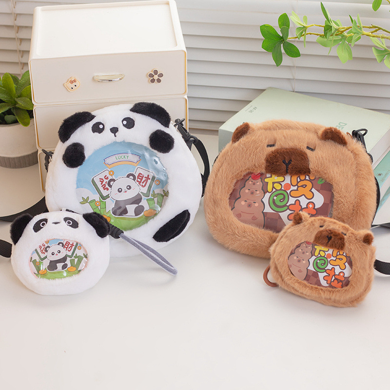 Nuevo lindo Kapibara panda bar bolsas de bolsas de cambio bolsas de delfín colgante decoración regalos al por mayor