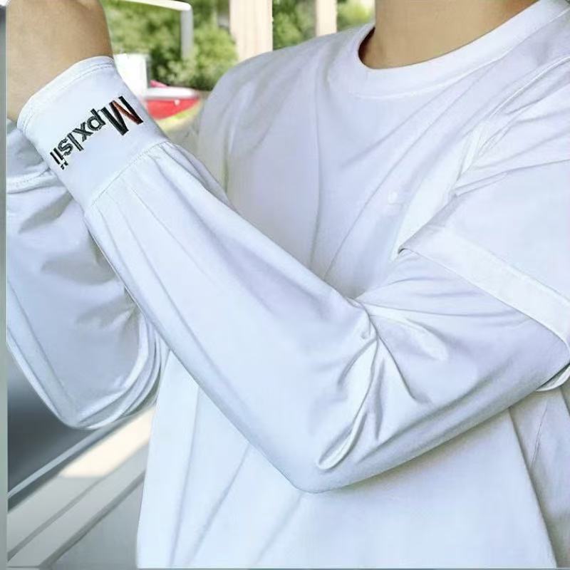 Men's Ice Silk Extended and Widened Arm Sleeves, Summer Large Size Loose Sun Protection Sleeves, Women's Straight Arm Sleeves, Arm Protectors