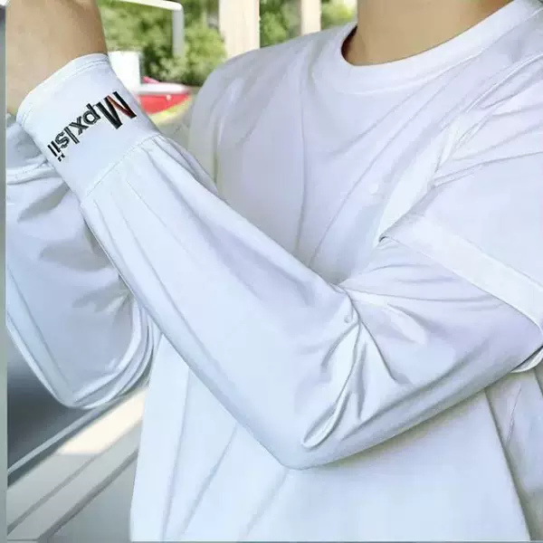 Men's Ice Silk Extended and Widened Arm Sleeves, Summer Large Size Loose Sun Protection Sleeves, Women's Straight Arm Sleeves, Arm Protectors