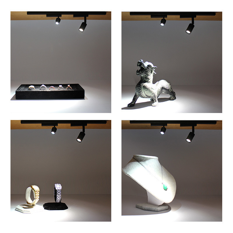 Jewelry Counter Focus-Adjustable Mini Spotlights Furniture Museum Cabinet Track Cosmetics Display Cabinet Rail Track