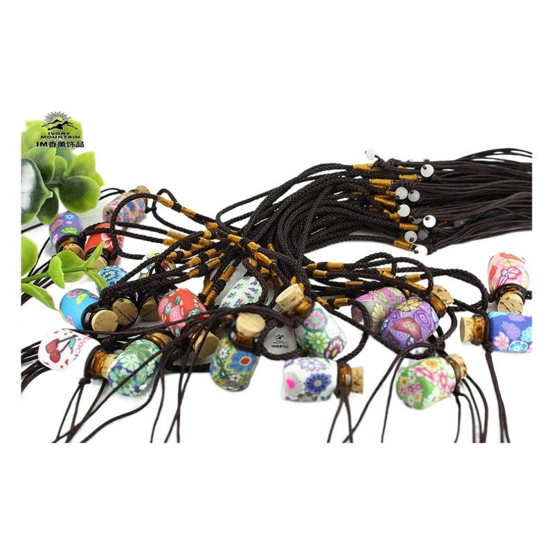 Маленькая Комплексная Мягкая Керамика бутылка эфирного масла ожерелье Ароматерапия флакон духов кулон Косметика небольшой подарок трансграничная поставка электронной коммерции