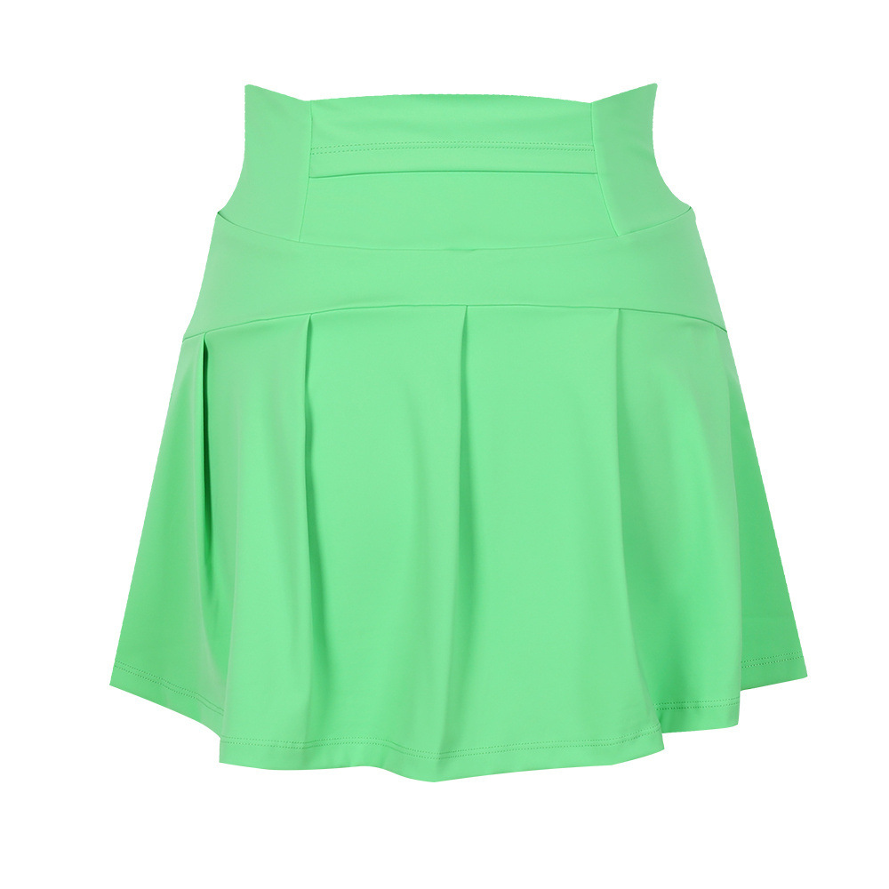 Falda de tenis de nailon estilo Lulu, de alta elasticidad, de seda helada, fina, transpirable, antiexposición, para yoga y deportes, para mujer.