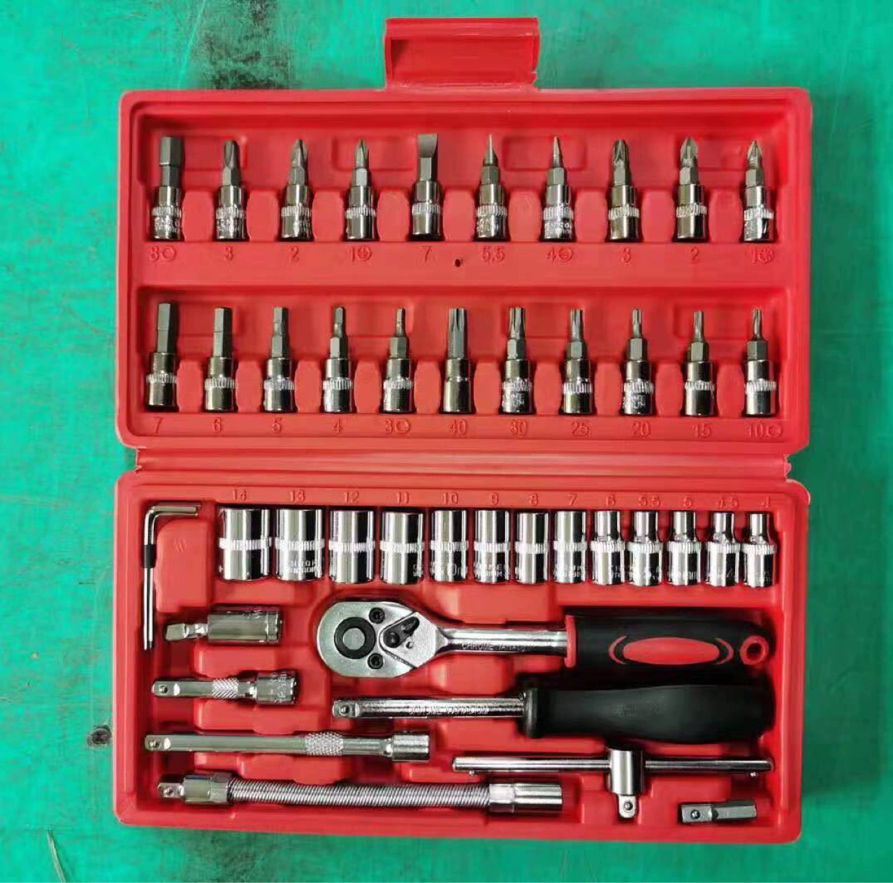 46PC Auto Repair Combination Set 53PC Combination Set Holding Tool Tools Home Case Tool