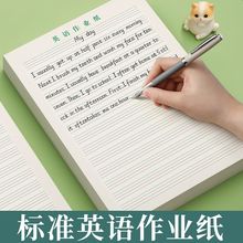英语作业纸练字书写专用纸小学生英文单词默写听写A4作文信纸16K