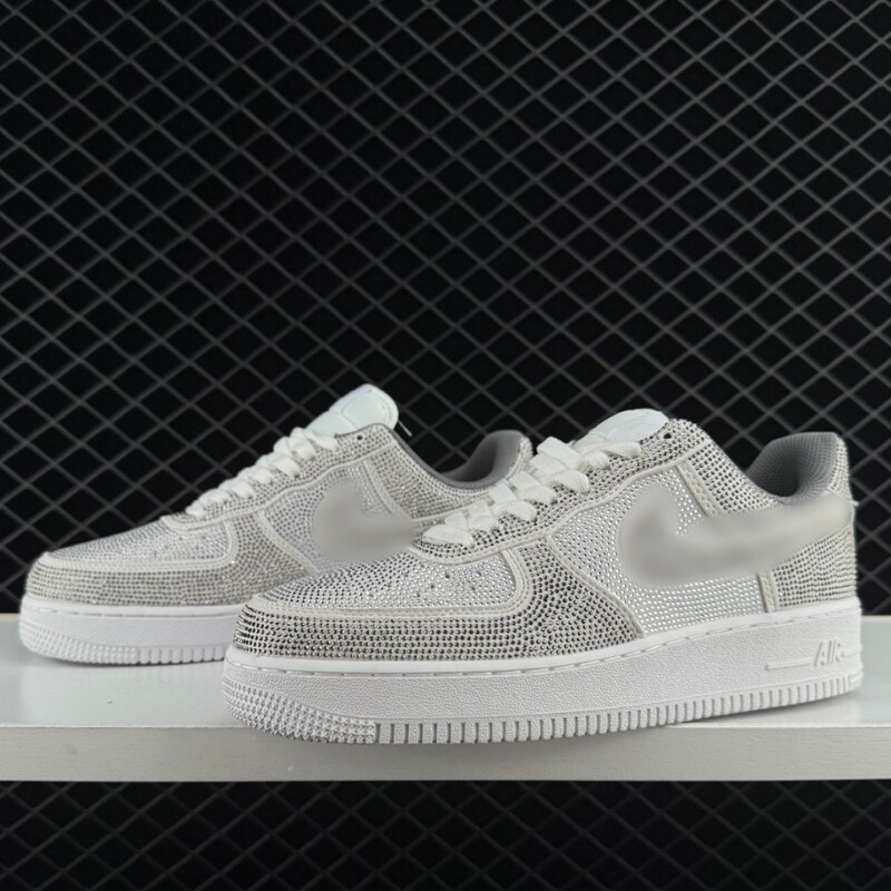 Putian Shoes Air Force One Af1 Rhinestone Men's and Women's Low-Cut Versatile Casual Sports Sneakers Thick Sole Cushioning Low