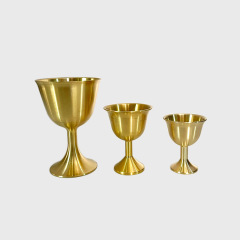 Origin manufacturer wholesale brass wine glasses wine cups home use collection copper cups home decoration crafts copper ornaments