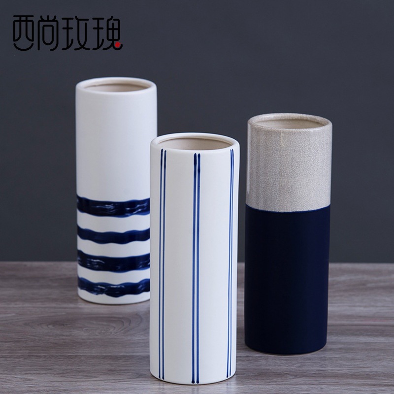 Nordic Ceramic Vase ornaments living room flower arrangement hydroponic vase home ornaments a generation of hair