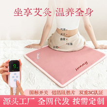 艾灸坐墊電加熱艾絨紅花熱敷坐墊辦公室暖臀部屁股久坐艾草坐灸墊