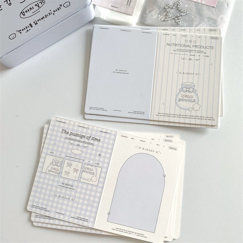 Мини складная карта Инс, декоративные открытки из картона DIY, 7.5×10.5 см (разные)