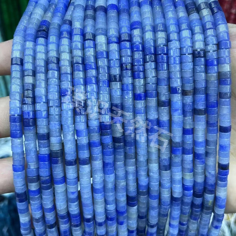 2*4mm天然石管珠隔片散珠玉髓青金水晶圆柱隔珠diy饰品配件批发|undefined